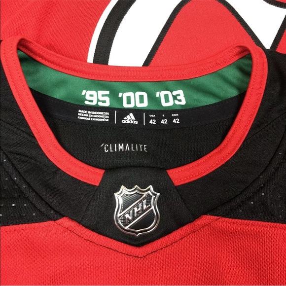 Adidas New Jersey Devils HALL #9 Mens Authentic PRO NHL Hockey Jersey Size S 42 - Picture 10 of 14